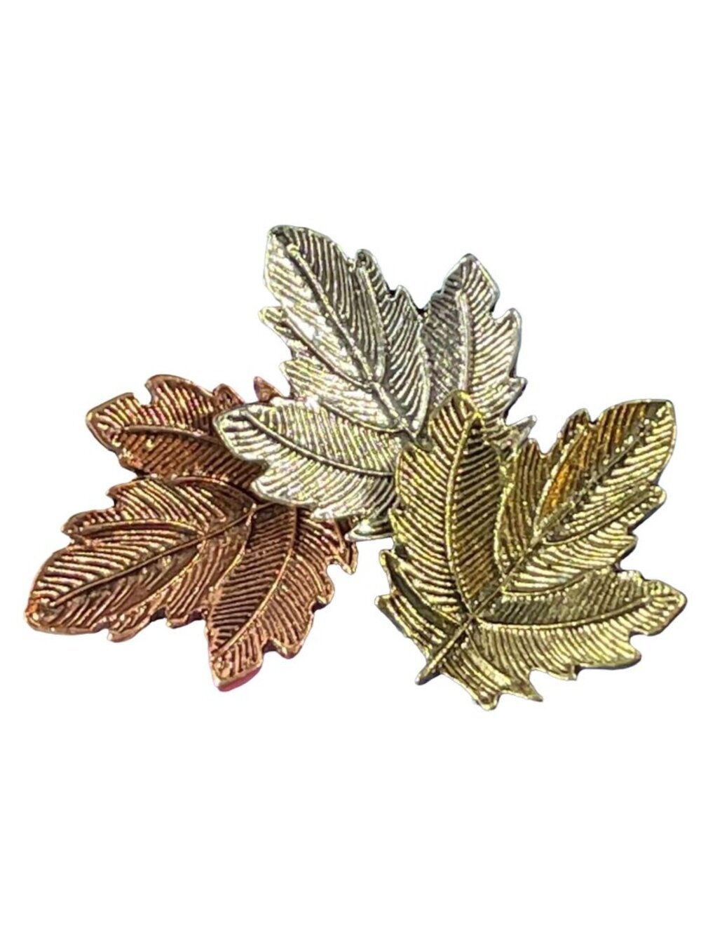 Autumn Leaves Brooch Lapel Pin Gold Bronze Silver Fall Enamel Brooch Badge Pin